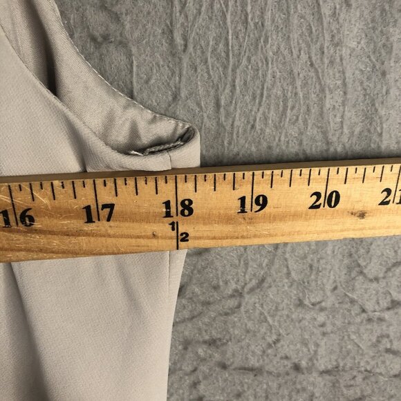 Vivian Diamond Formal Dress Womens 18 Gray Maxi Wedding Ruched Event Occasion - Picture 3 of 16